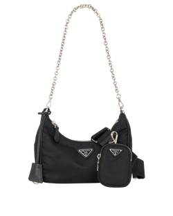 Re-Edition 2005 Shoulder Bag, Nylon, Black, 158, DB/S/P/CL, 2*